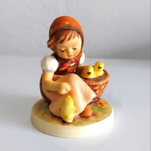 Hummel Figurine - Girl Feeding Chicks